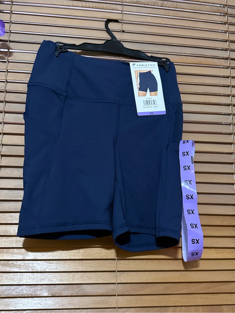 Fabletics Navy High-Rise Bike Shorts